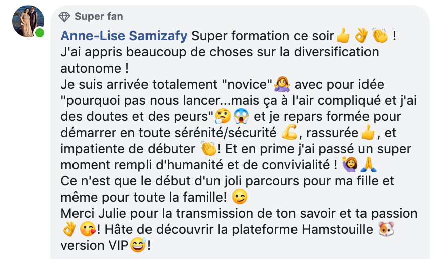 Recommandation cliente des services Hamstouille